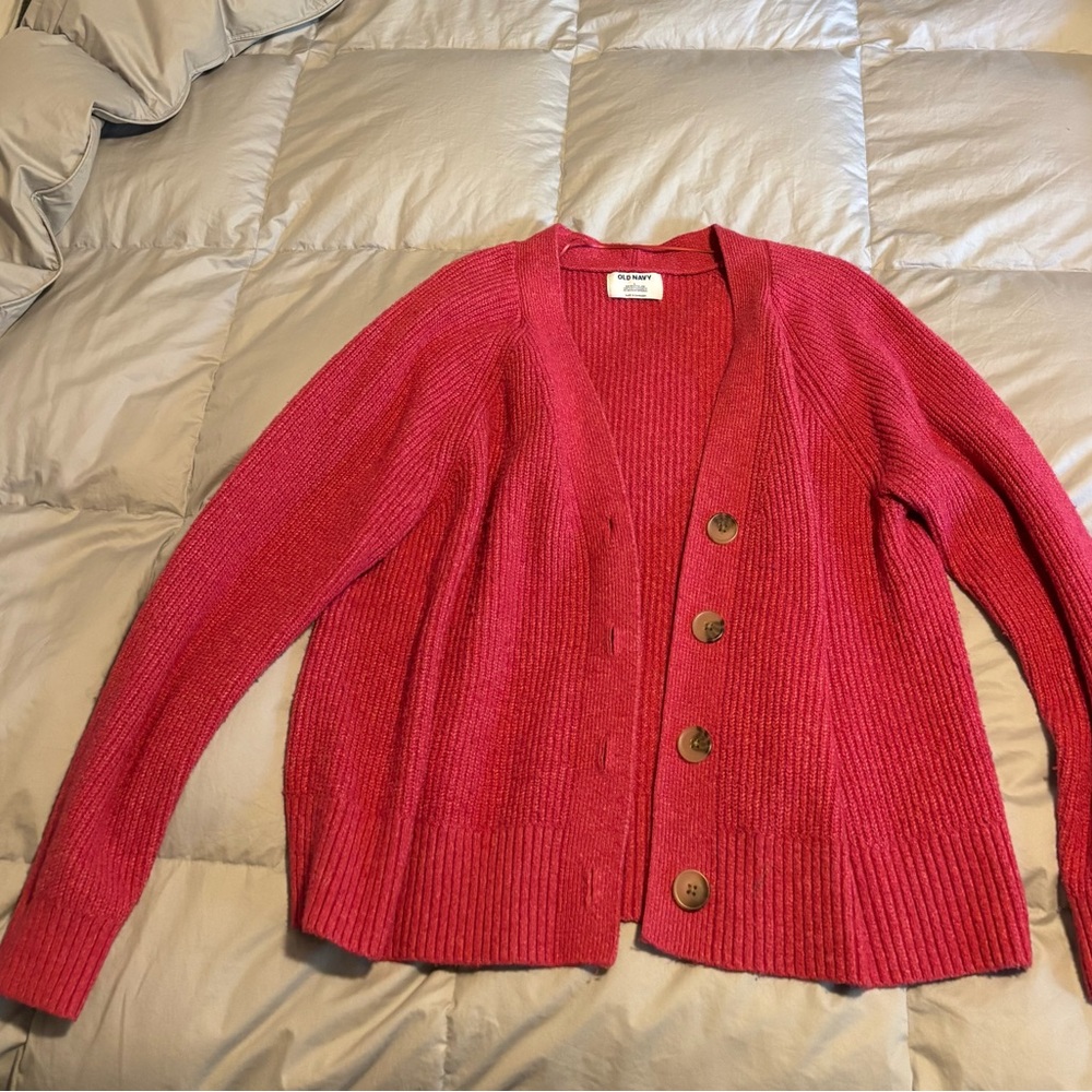 Old Navy Women's Vibrant Pink Cardigan